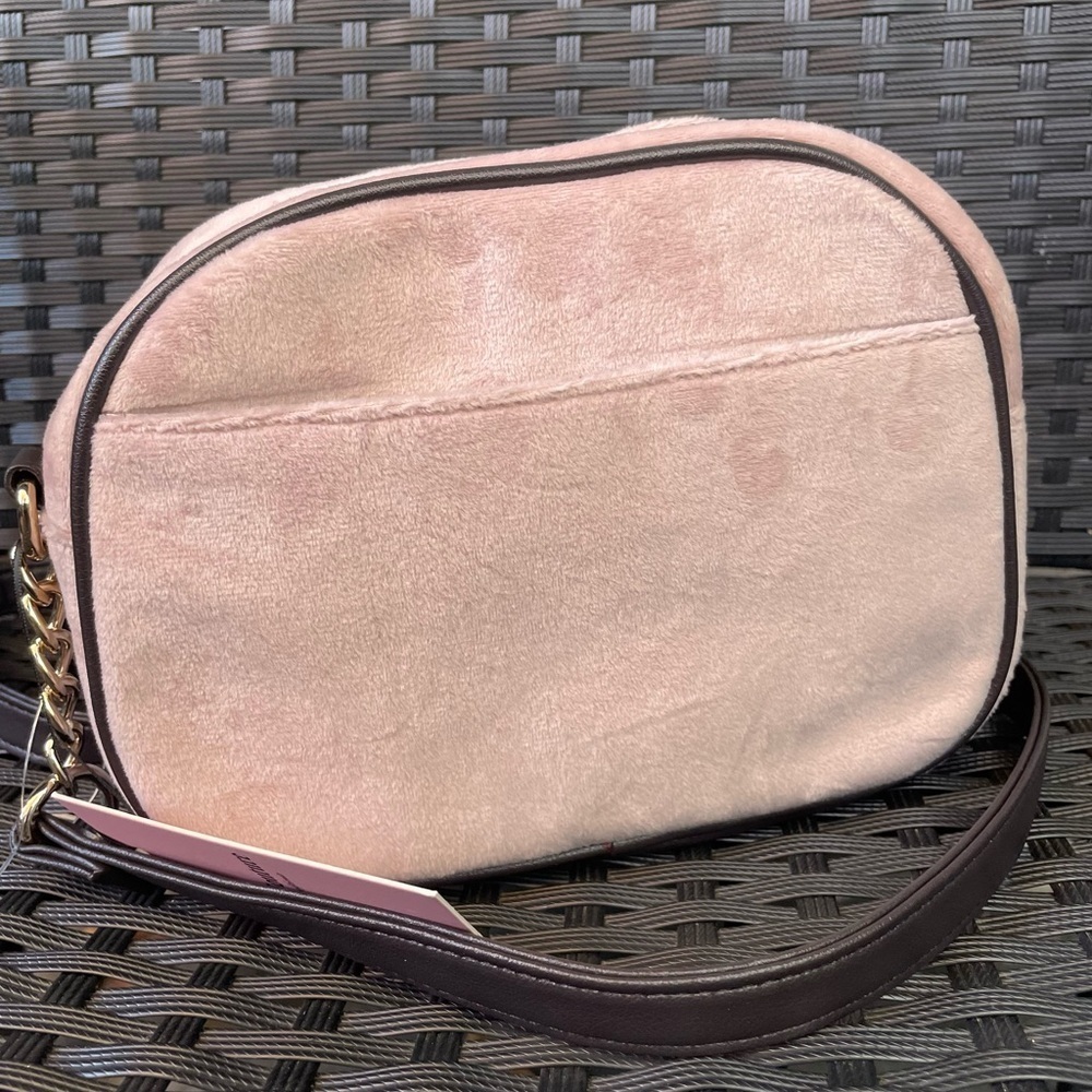 JUICY COUTURE BAG,Juicy Couture Pink Plush Crossbody Bag - Picture 10 of 16